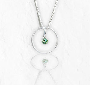 August Peridot Birthstone Necklace