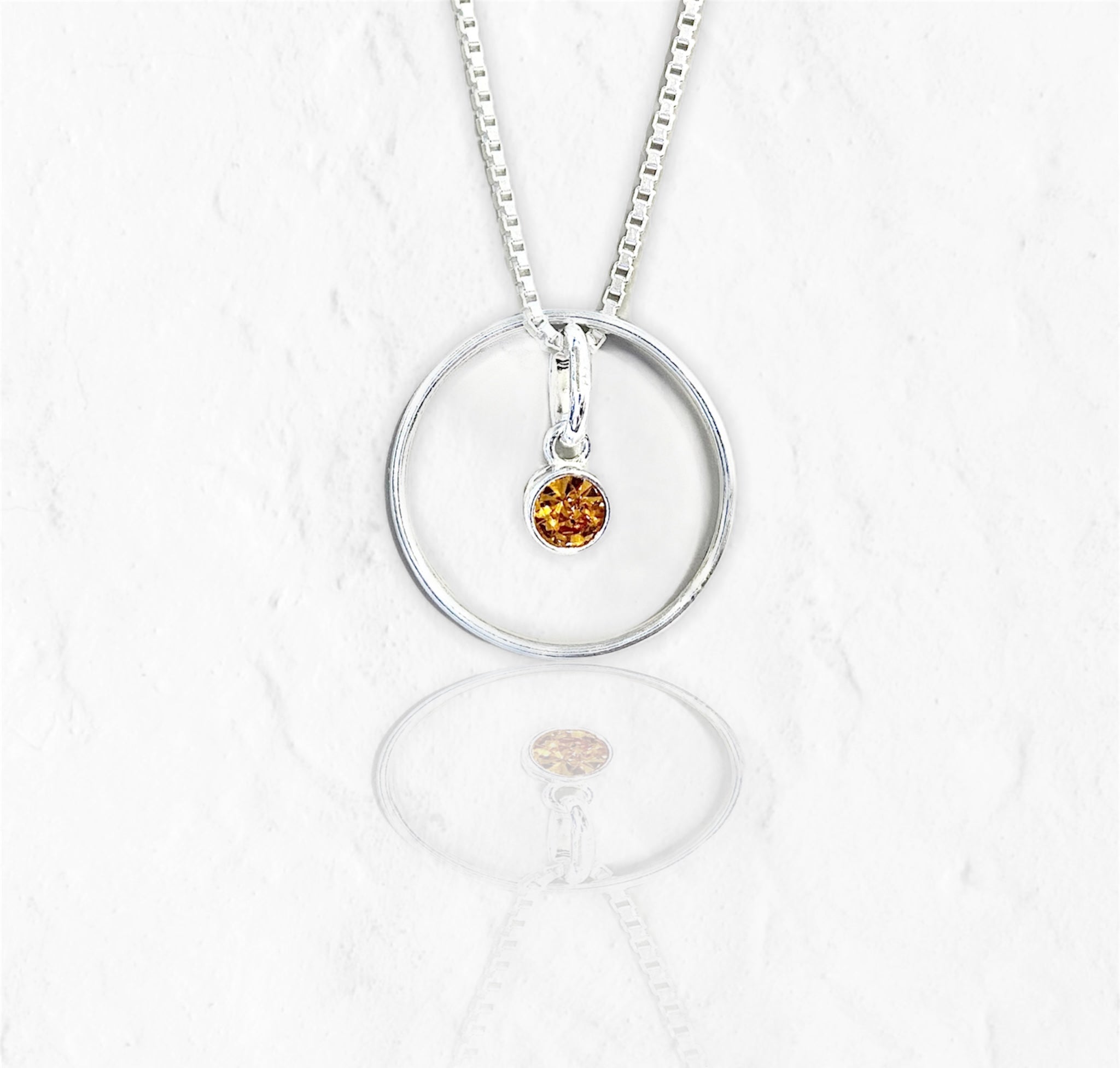 November Topaz Birthstone Necklace