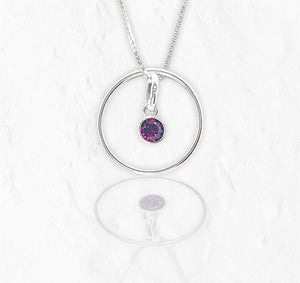 February Amethyst Birthstone Necklace