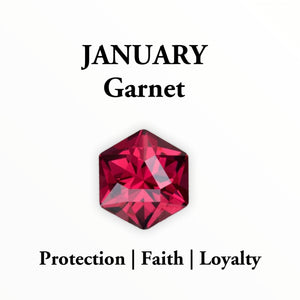 January Garnet Birthstone Necklace