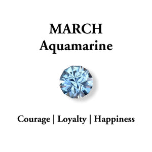 March Aquamarine Birthstone Necklace